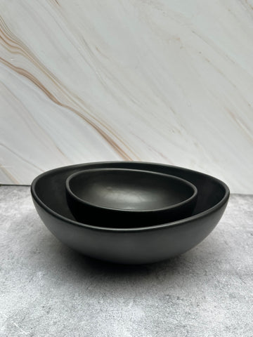 Set 2 Bowls para para servir Cerámica Boox. Negro